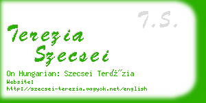 terezia szecsei business card